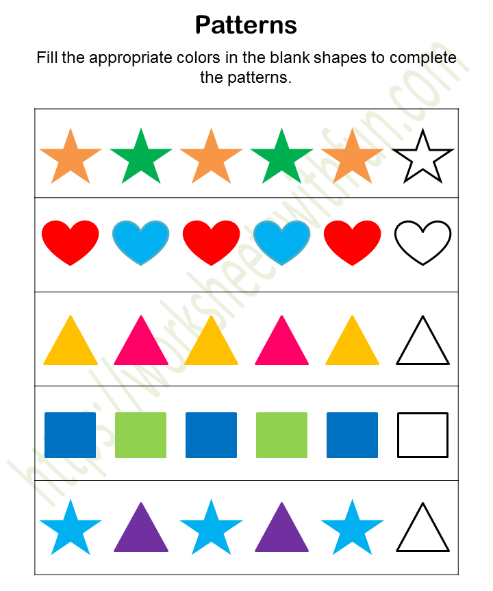 Color In Patterns Printable
